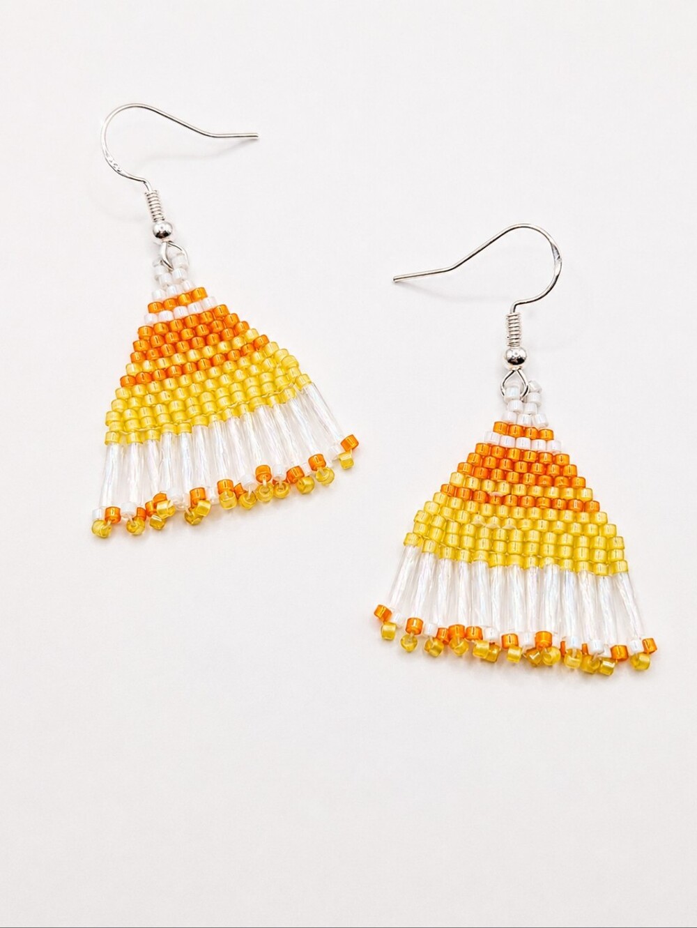 Hand Crafted Candy Corn Fall Earrings